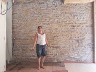 Pierre vue et chaux-chanvre à Douarnenez